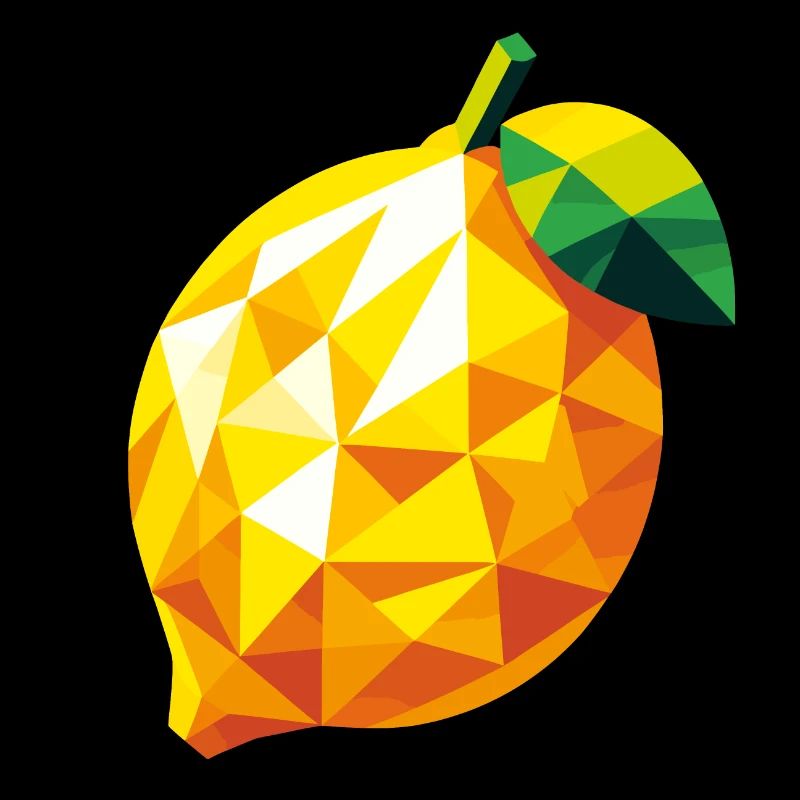 Abstrakte geometrische Zitrone - lebendiges Farbdesign