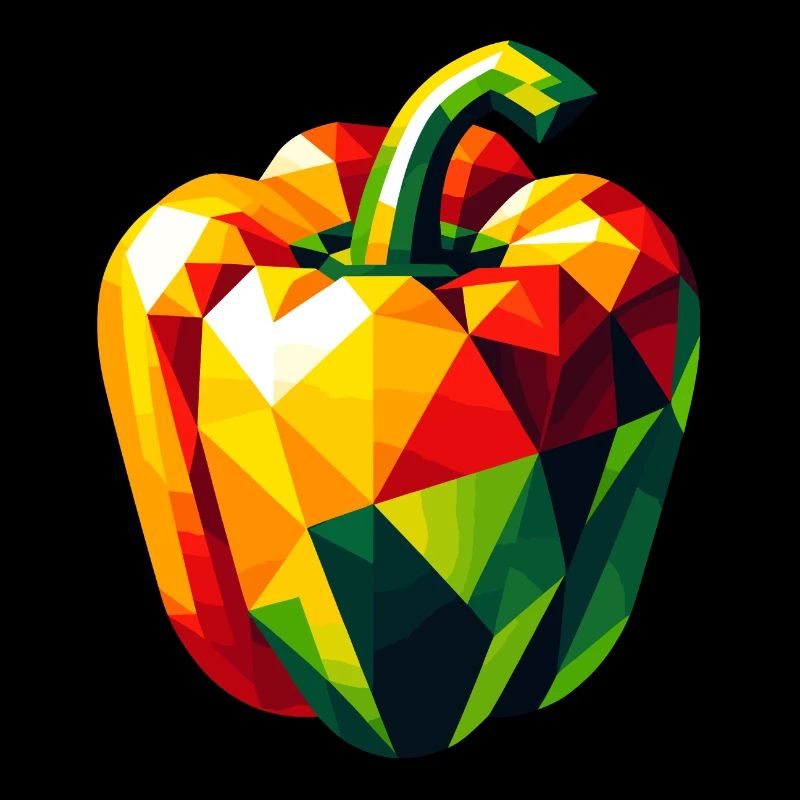 Abstract Geometric Pepper - Color Design