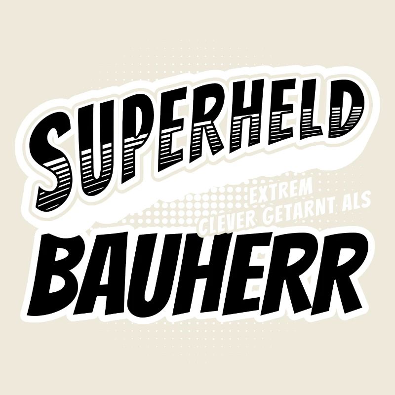 Superheld, clever getarnt als Bauherr