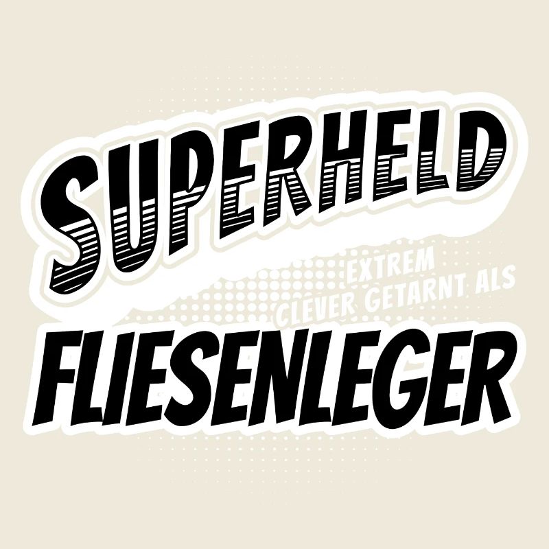 Superheld, clever getarnt als Fliesenleger