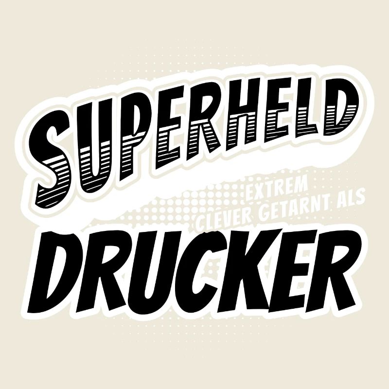 Superheld, clever getarnt als Drucker