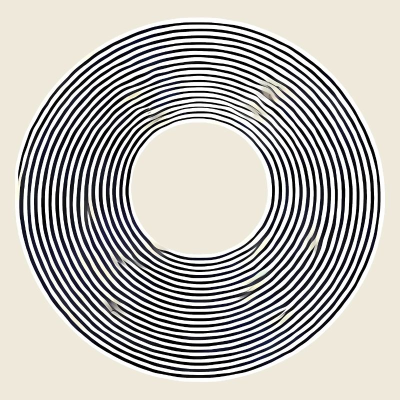 Minimalist Abstract Circle Lines Design