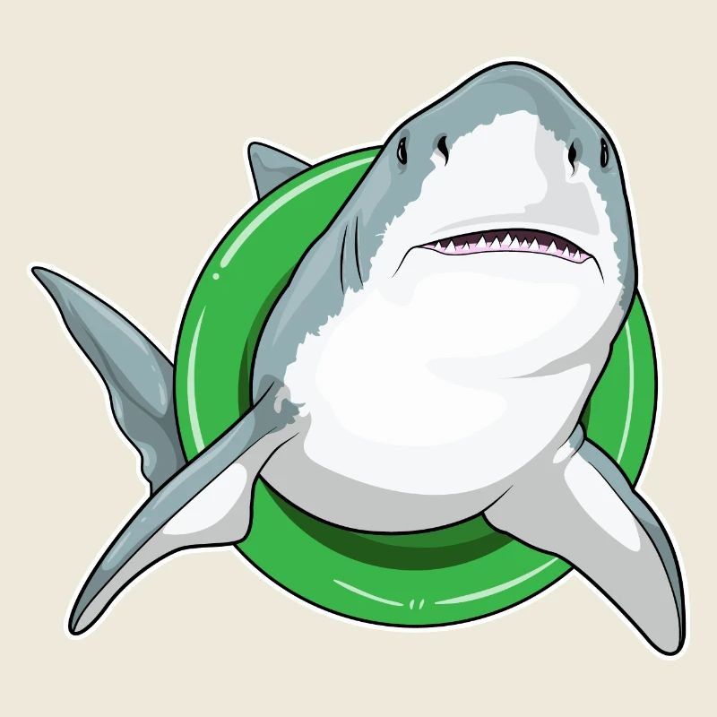 Hai Schwimmen Rettungsring