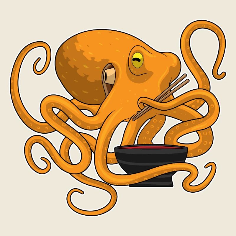 Krake Ramen Schüssel