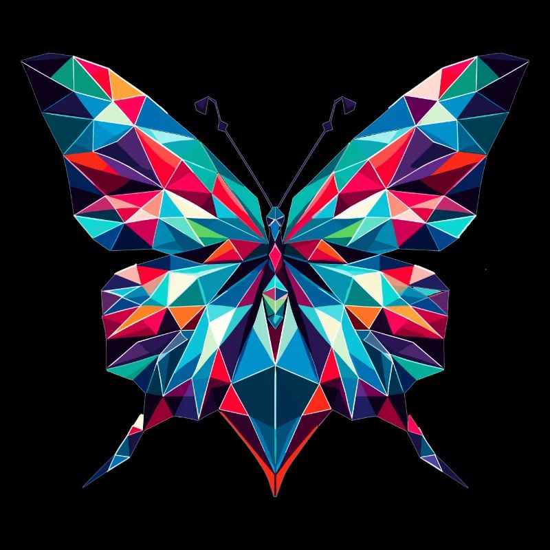 Schmetterling in Polygonendarstellung