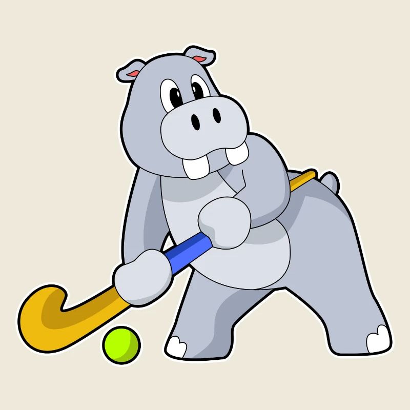 Hippopotamus Hockey Stick