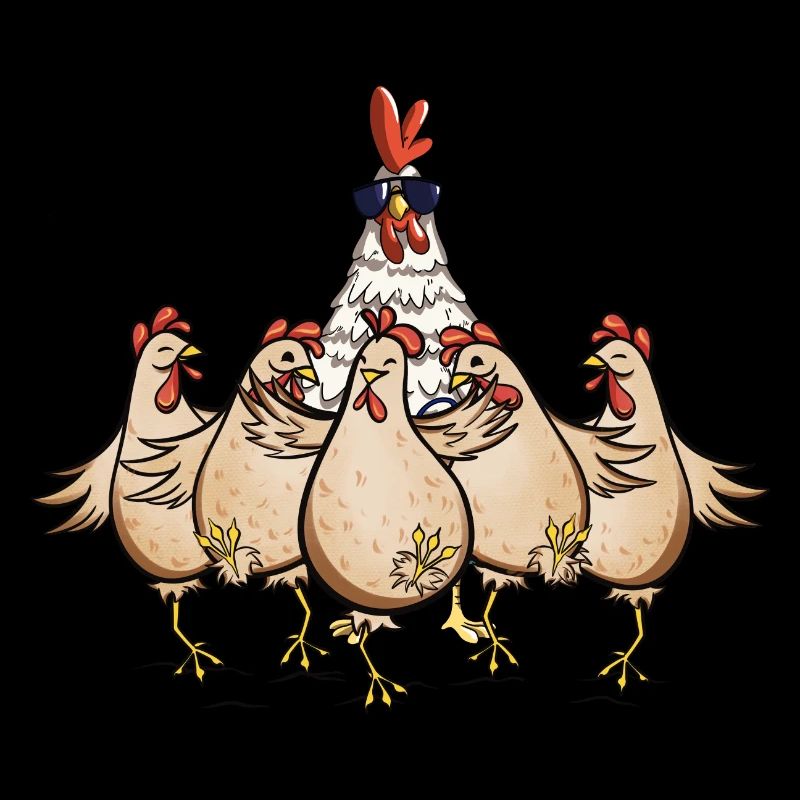 Chickens Rooster Chef Funny Chicken Design