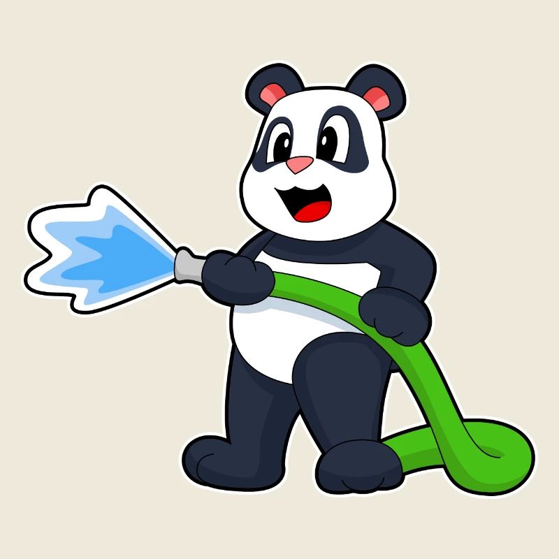 Panda Firefighter Fire Hose
