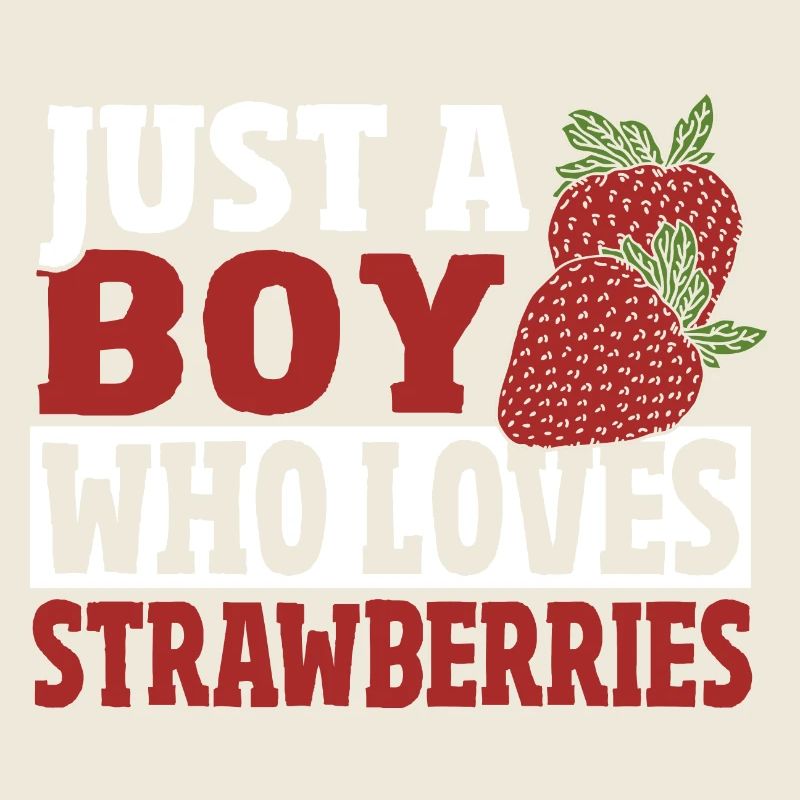 Nur ein Junge, der Erdbeeren liebt