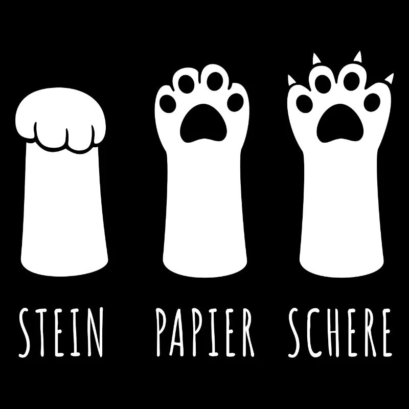 Stein Papier Schere - Katzenpfote