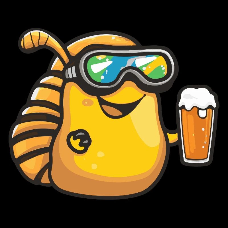 Schnecke Apres Ski Bier Comic
