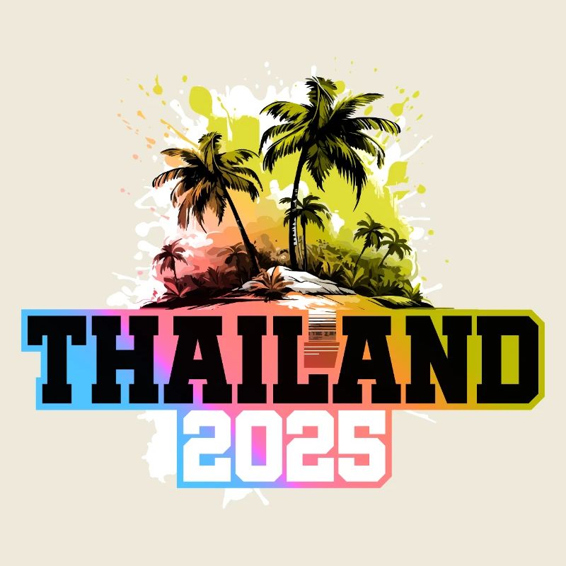 Thailand 2025 Palmen Bunt