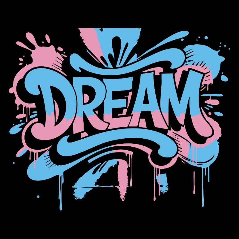 DREAM Graffiti Design voller Farbe und Motivation