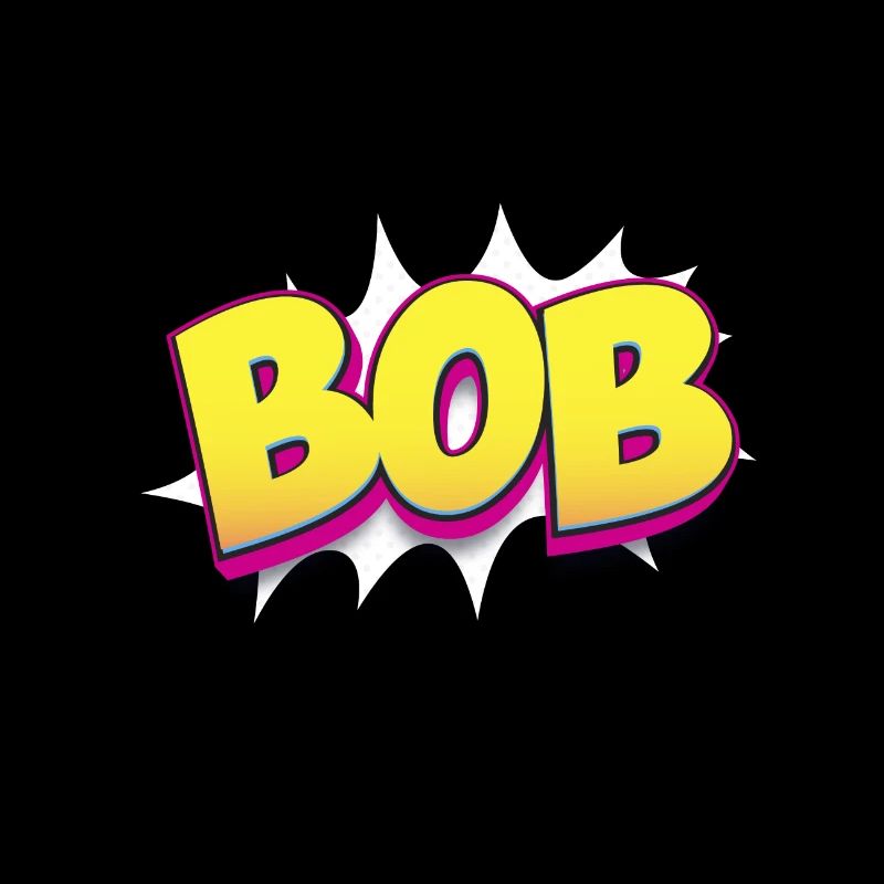 Bob Benutzerdefinierter Name Comic-Stil Pop-Art, Bob