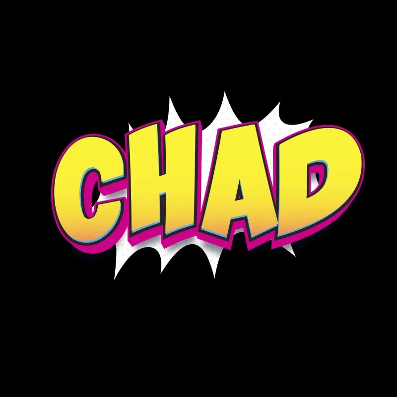 Tschad Benutzerdefinierter Name Comic-Stil Pop-Art, Tschad