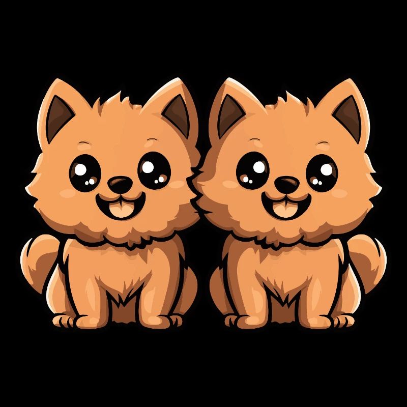 Zwergspitz Hund Comic Pomeranian