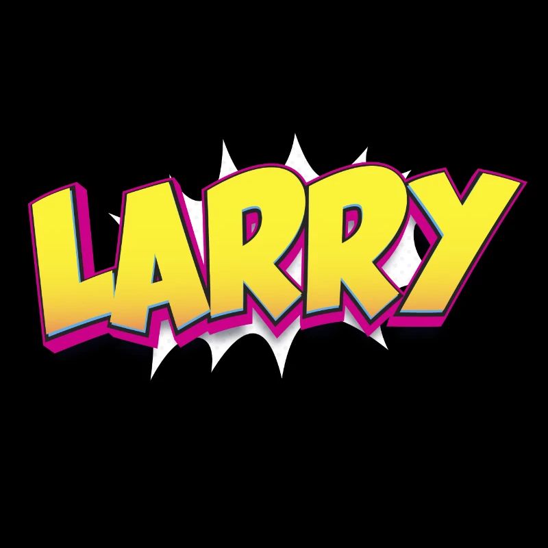 Larry Custom Name Comic Book Style Pop Art, Larry
