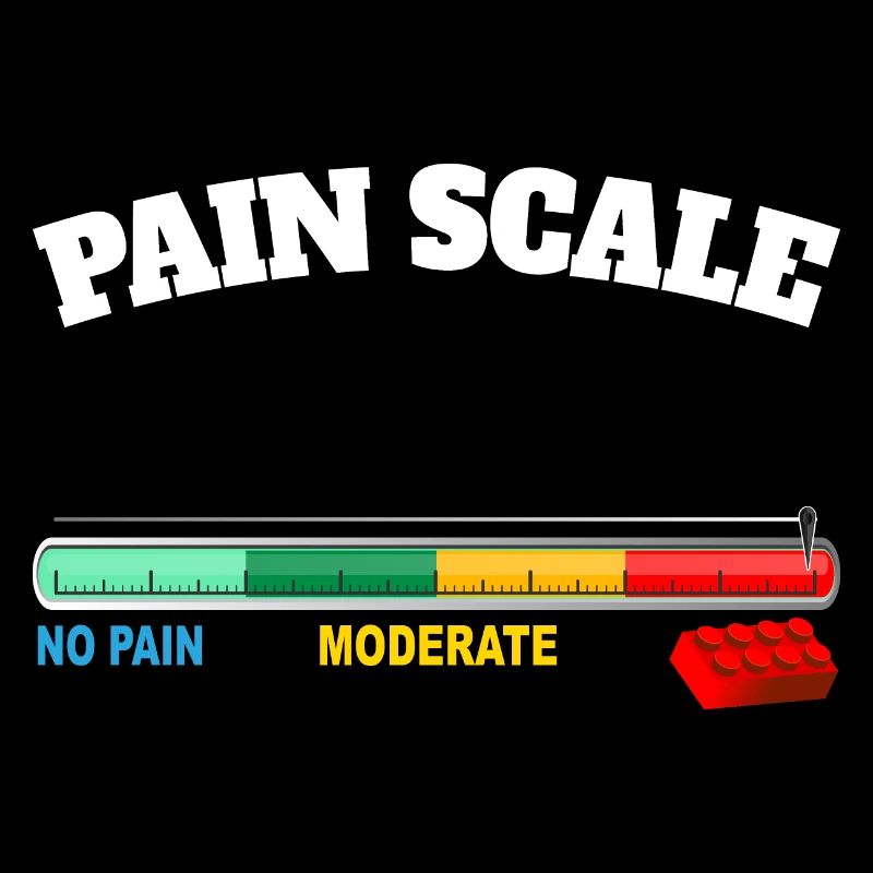 Building Blocks pain scale humor design