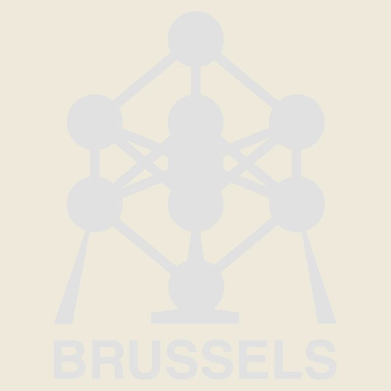 Brussels Atomium Icon – Modern Minimal Design
