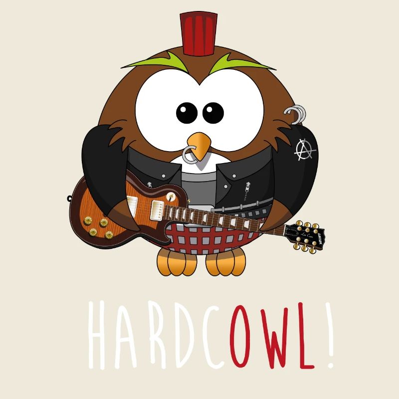 Süße Eule! Hardcowl! Owl lustig funny witzig cute
