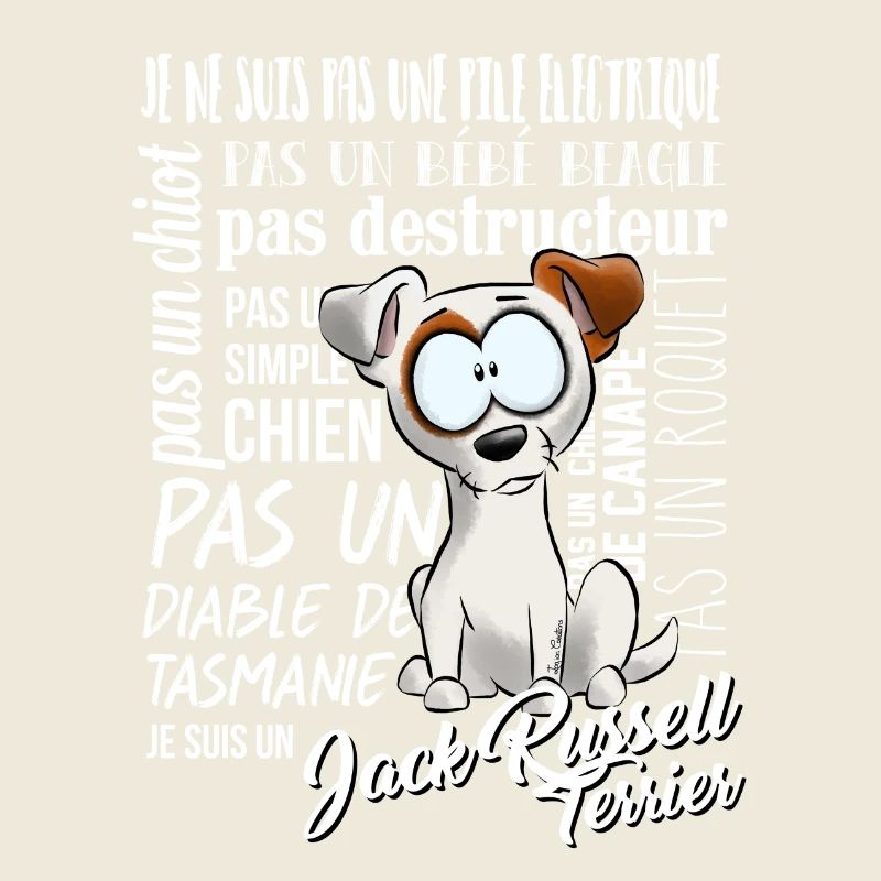 Je suis Jack Russell Terrier 1 - blancFR