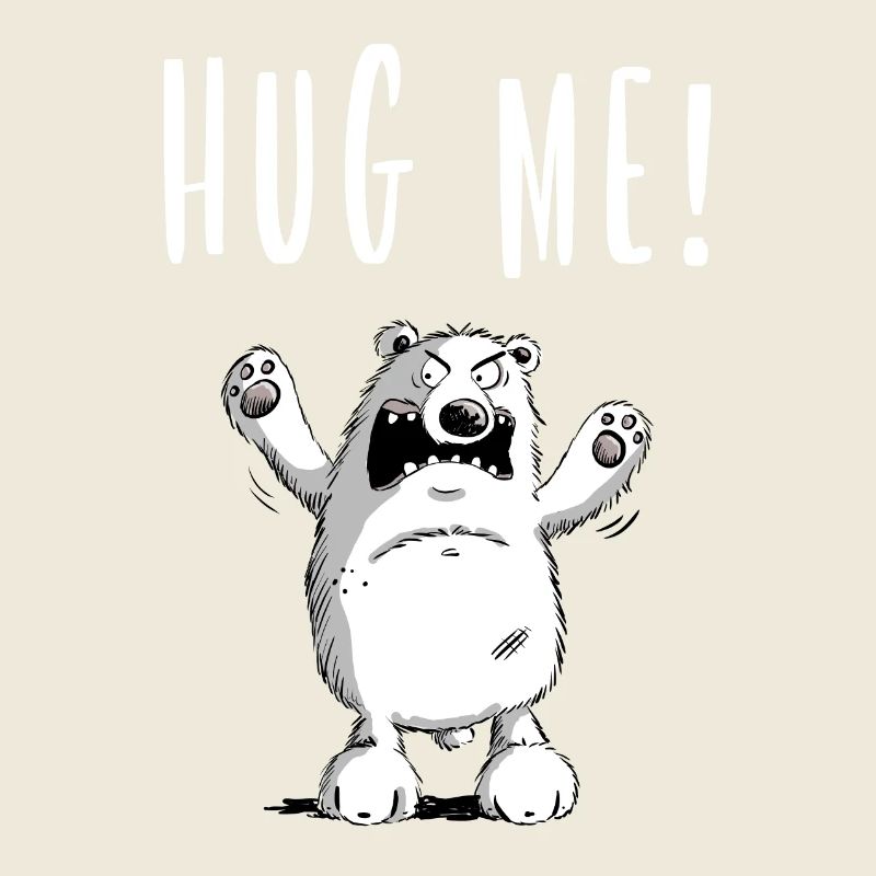 Hug Me Polar Bear I Teddy I Funny Gift