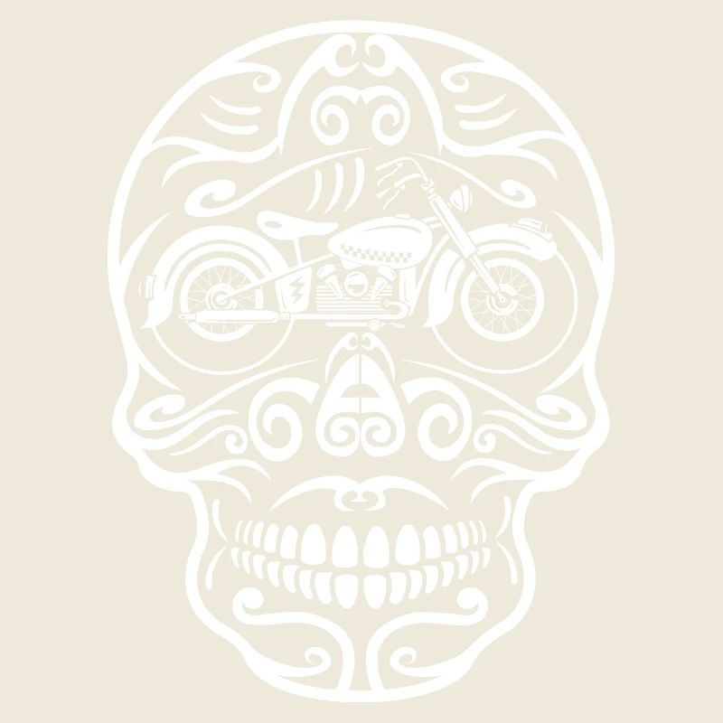 Skull Retro Motorcycle