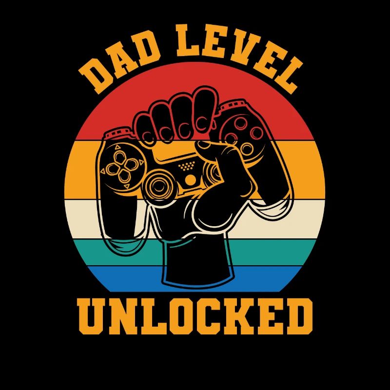 Dad Level Déverrouillé Retro Vintage New Dad