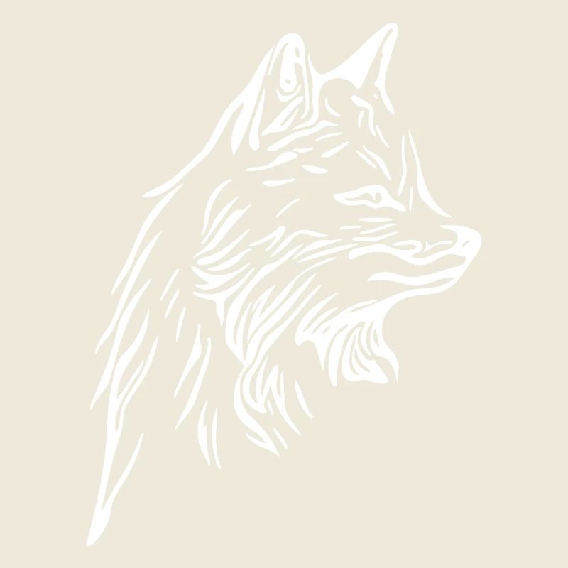 Visage de renard vintage