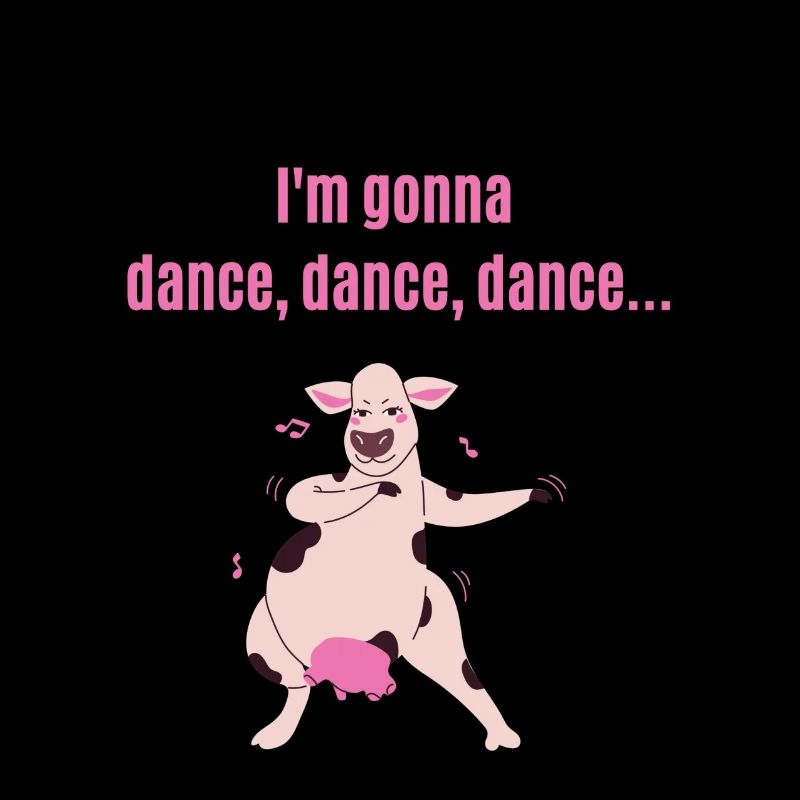 Fasching -Dance dance dance ...lustig tanzende Kuh