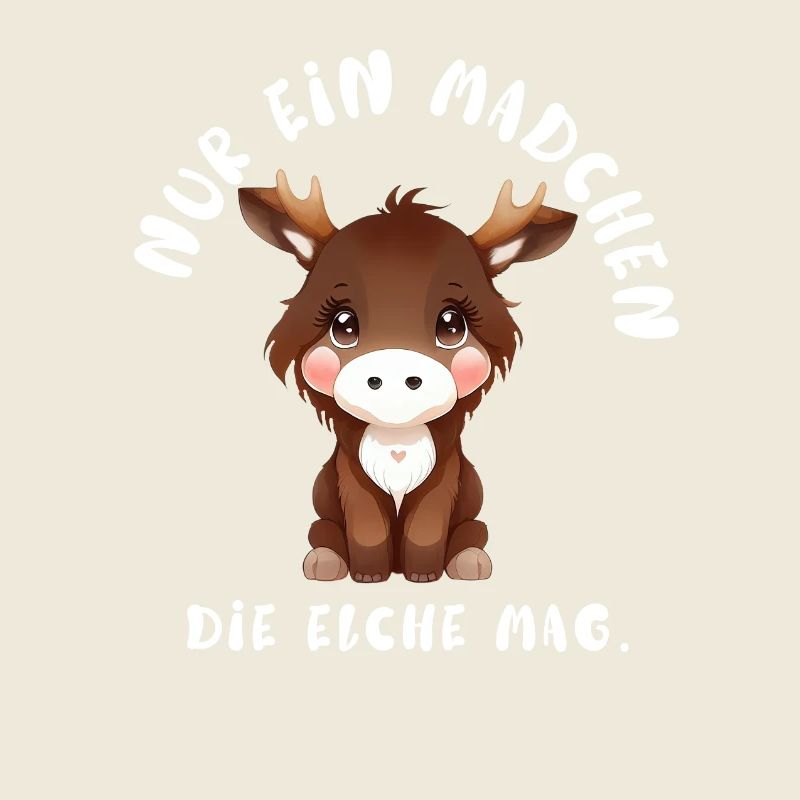 Nur ein Mädchen die Elche mag.