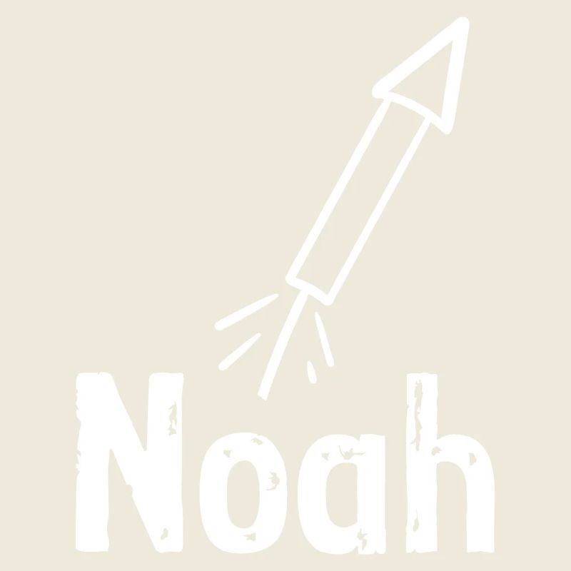 Lettrage NOAH avec fusée VECTOR