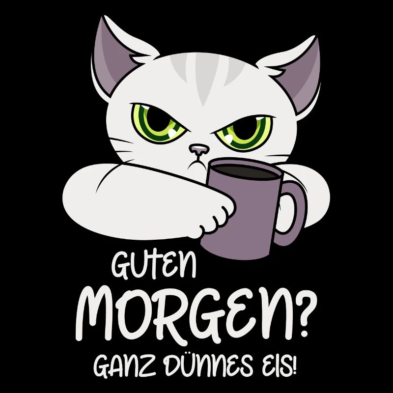 Guten Morgen Ganz dünnes Eis Sprüche lustige Katze