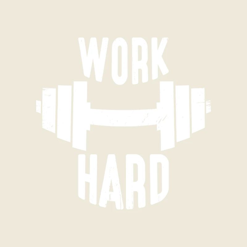 Work Hard Hantel weis