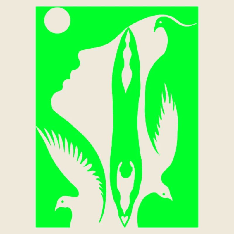 Optical illusion art psychadelic retro forms
