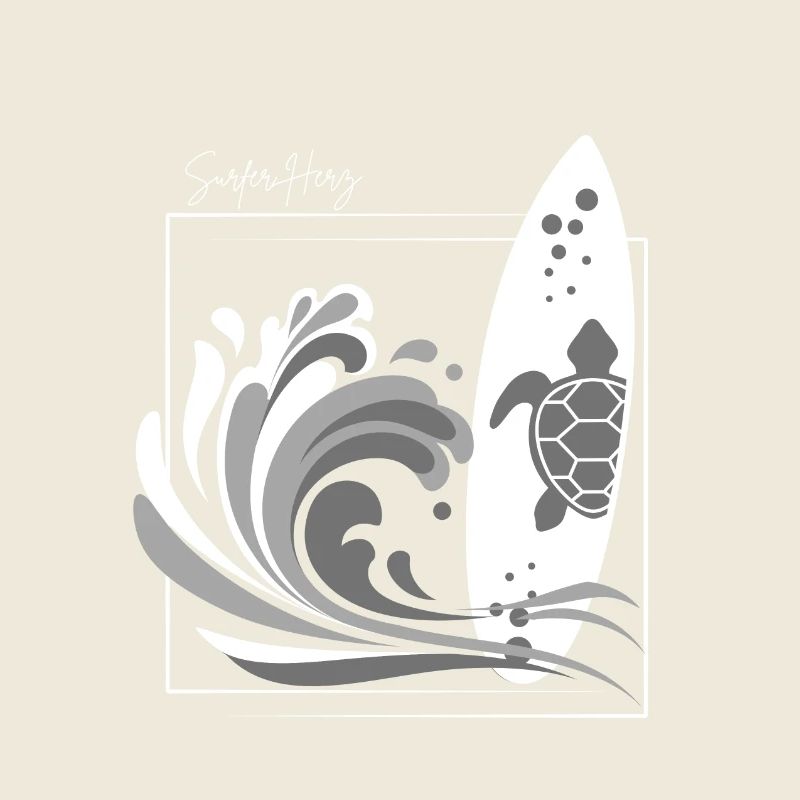 Cœur de surfeur