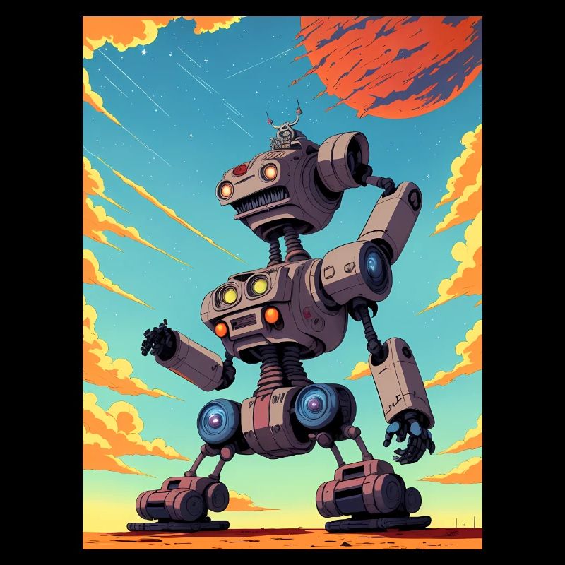 50s Cartoon - Crazy Robot - Sci-Fi
