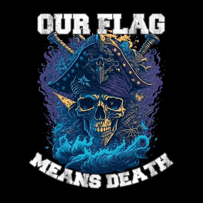 Our Flag Means Death, Pirate skull, BlackBeard sai