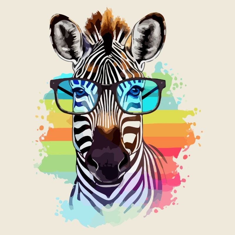 Milo, das Zebra mit der Brille