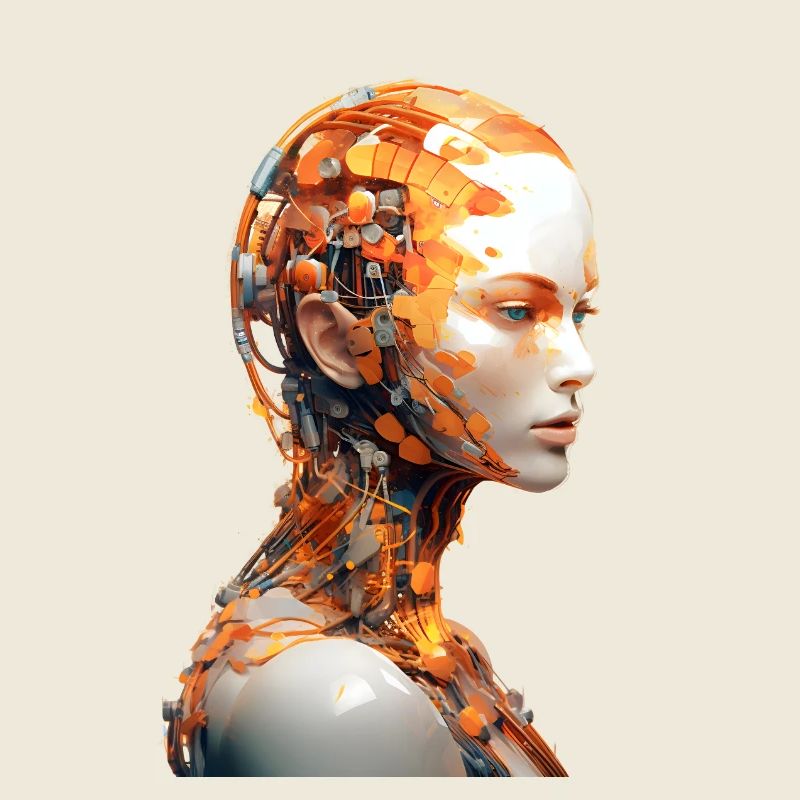 Portrait d’une androïde femelle