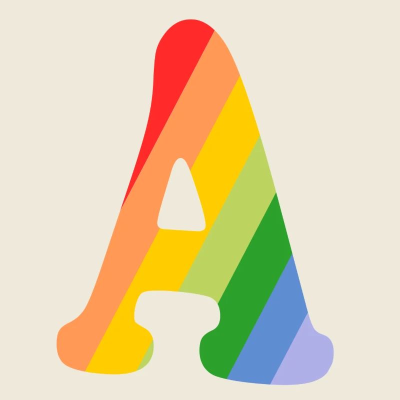 Buchstabe A Regenbogen