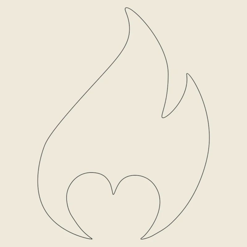 Flamme avec cœur