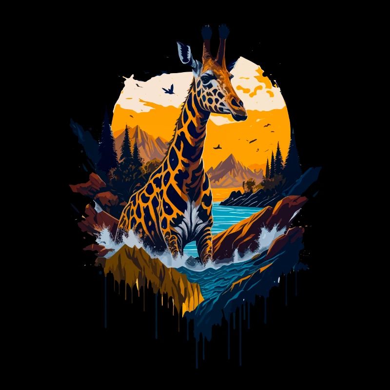 Belle girafe abstraite