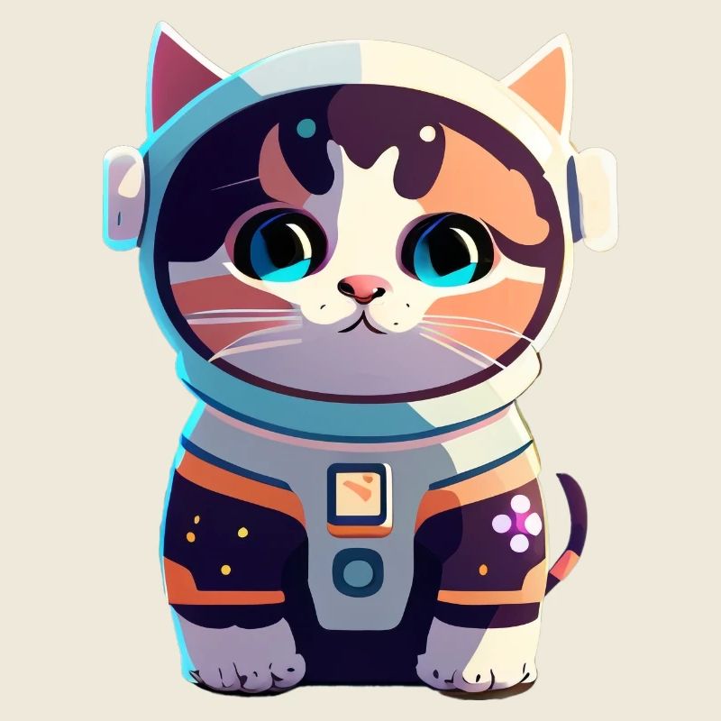 Chatstronaute mignon #5
