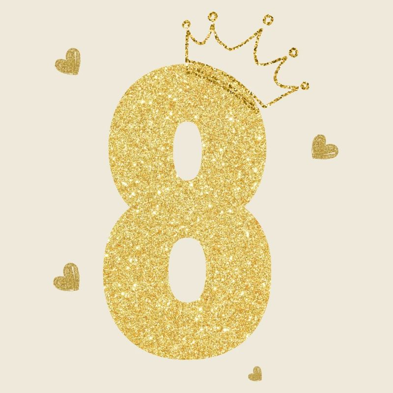 8e anniversaire couronne doré