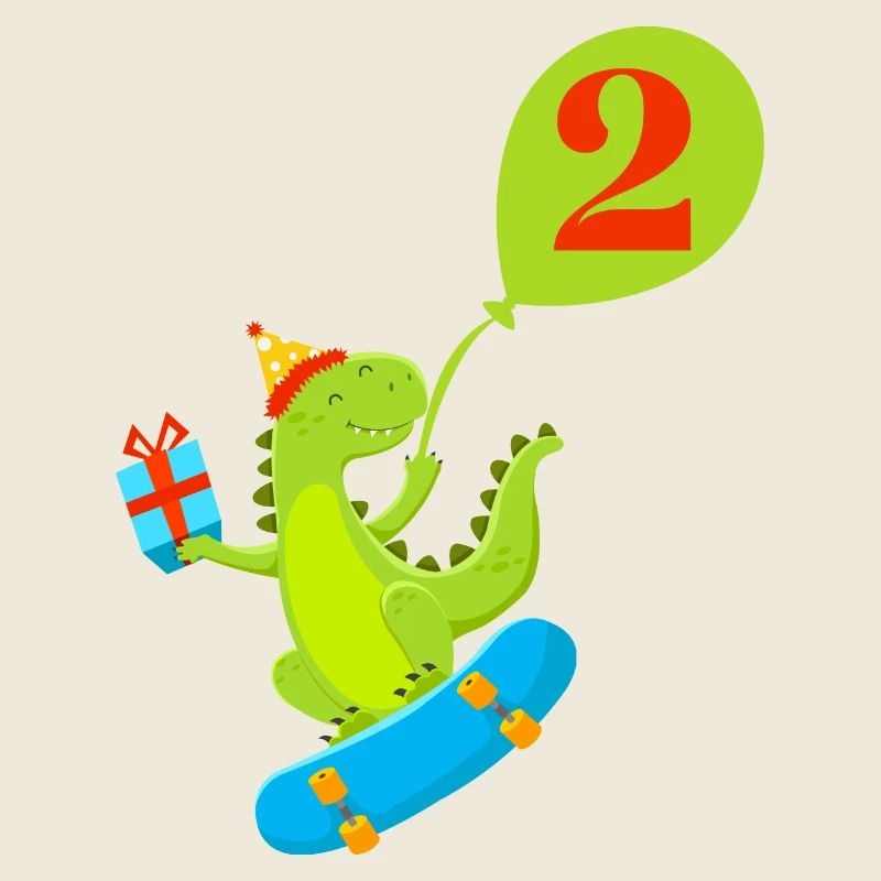 2e anniversaire dinosaure mignon