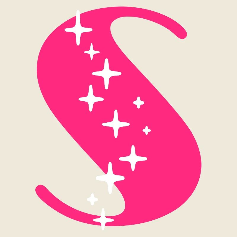 Letter S Glitter