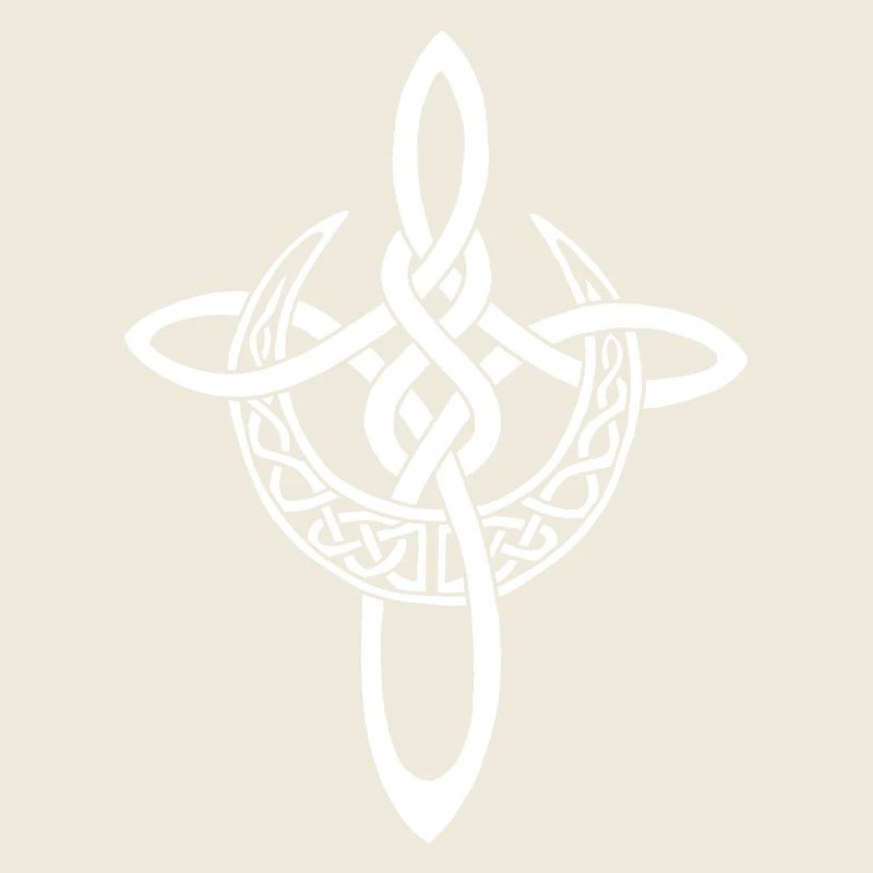 Croix lunaire blanche
