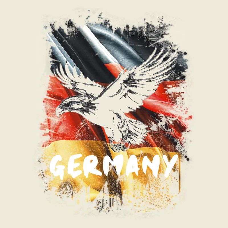 German eagle with Germany flag