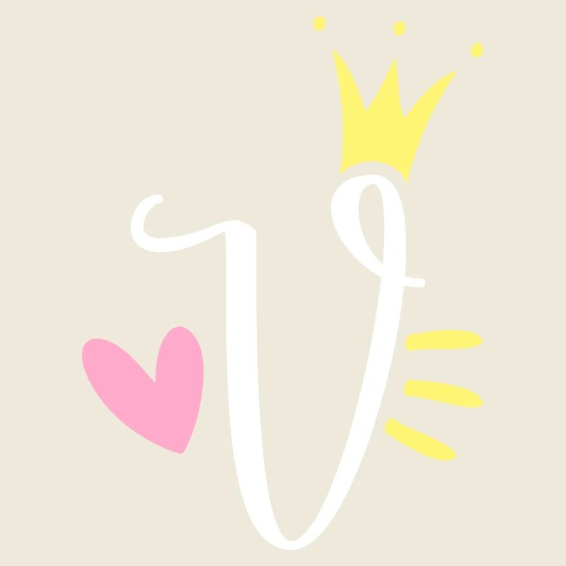 Lettre V Lettre initiale Couronne